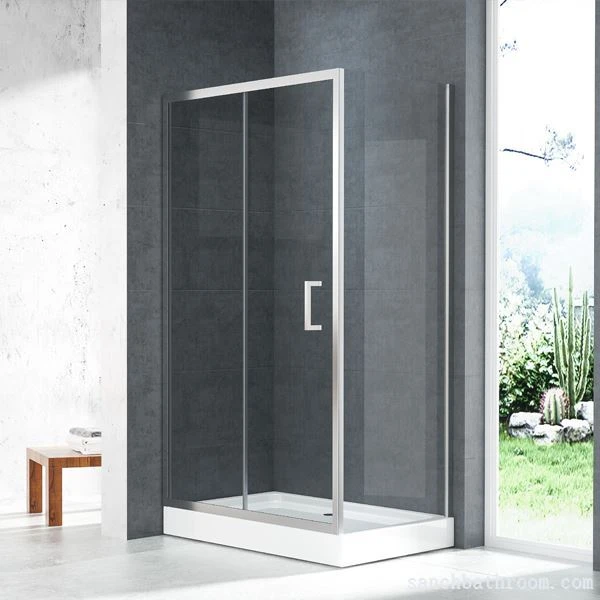 Single Sliding Door Rectangular Shower Stall 1200x800mm