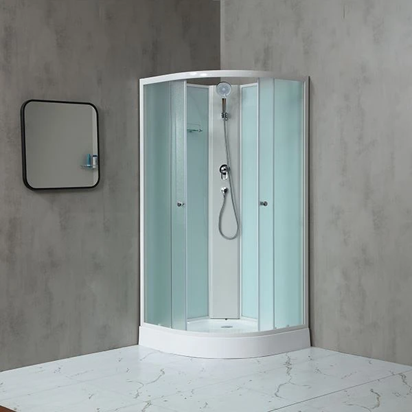 Shower Cabin With Shower Tray And Grape Tempered Glass