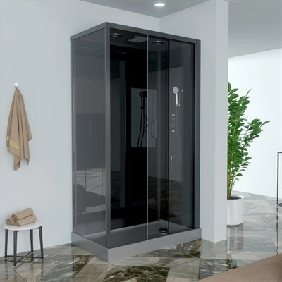 Cabina de dus dreptunghiulara cu hidromasaj